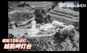 日本海を望む越前岬で冬には水仙の花が咲き乱れる一大群生地に立つ 【福井県丹生郡越前町 越前岬灯台】